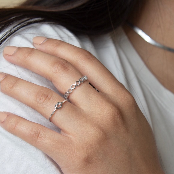 Sterling Silver Love Knot Ring size 5,7,8 - Picture 4 of 6